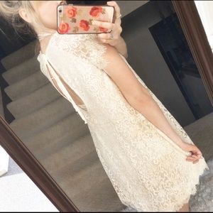 Free People Cream Lace Baby Doll Dress size Small